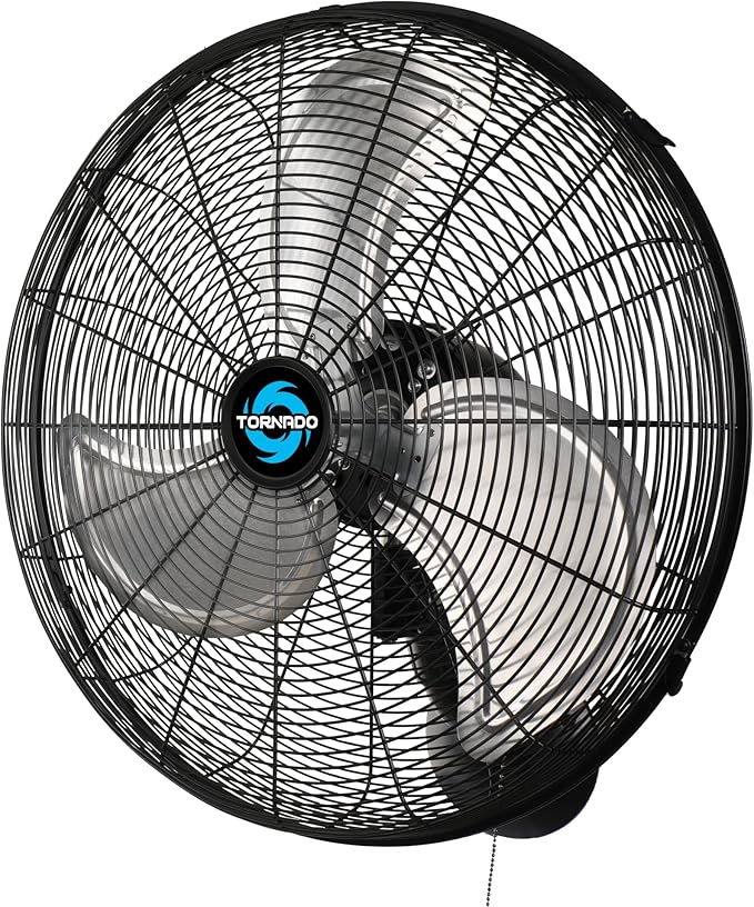 Tornado 20 Inch Professional High-Velocity Oscillating Wall Fan â Ideal for Industrial, Commercial, and Residential Use â 3-Speed Settings, 5250 CFM, UL Safety Certified