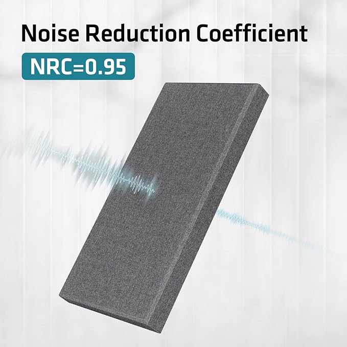UMIACOUSTICS 4 PCS Acoustic Panels, 2“ Thick 23.6" x 11.8" Fiberglass Sound