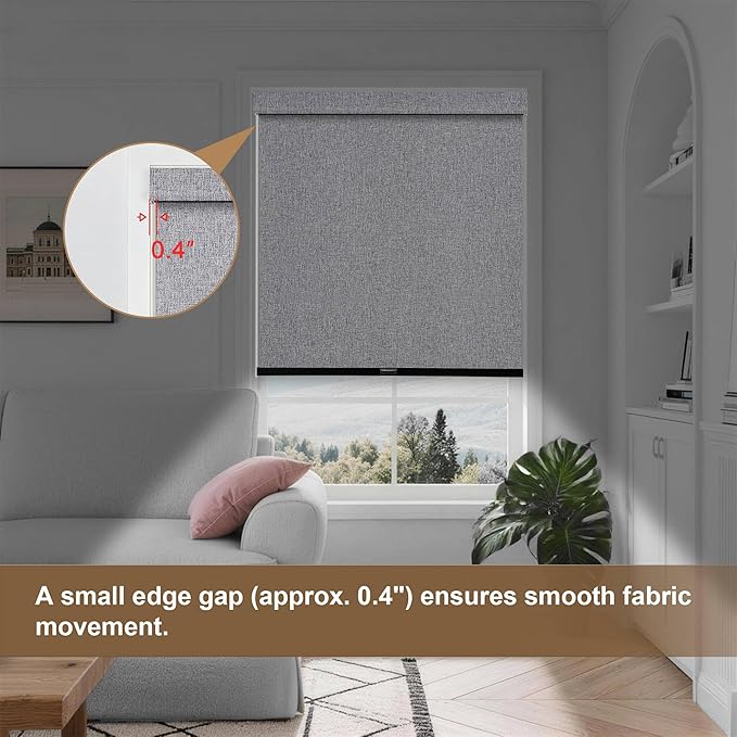 SUNOFF No Drill Tools Cordless Blackout Roller Shades Blinds