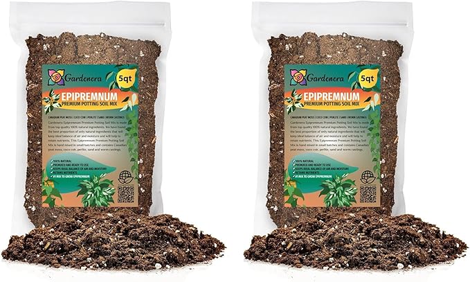 Epipremnum Plant Potting Soil - All-Natural Blend for Thriving Epipremnum Plants - Boosts Root Health and Foliage Brilliance - 10 Quart