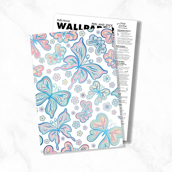 Main Street Peel and Stick Wallpaper Eco-Friendly Sheets 12 Pack, 11 X 16 Inch