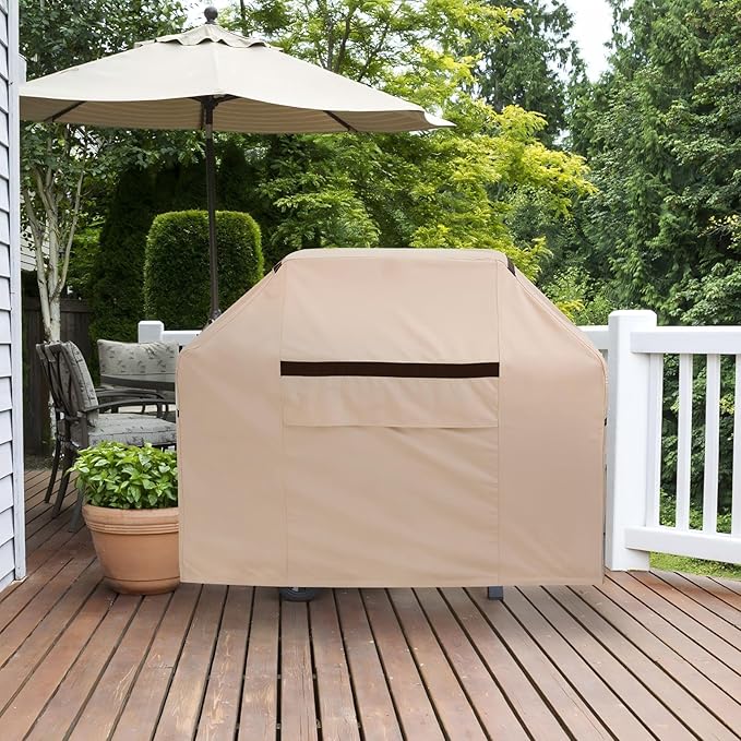 61 Inch BBQ Grill Cover - Heavy Duty Waterproof, Dustproof & Fade Resistant, Easy On/Off with Handles, Fits Weber Char-Broil Nexgrill