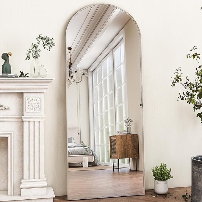 HARRITPURE 56"x21" Arched Full Length Mirror Free Standing Floor Mirrors