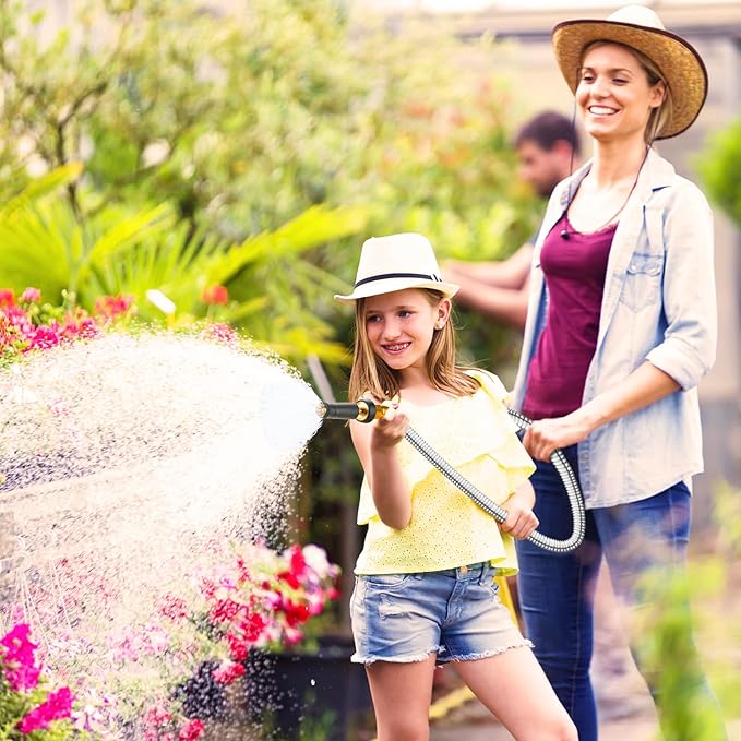 Rosy Earth Garden Hose 3 FT, 304 Stainless Steel Metal Water Hose, Heavy Duty Flexible Leader Hose, Short Water Hose Kink Free Hose for Rv, Outdoor, Yard, No Bite, Leak proof and Durable
