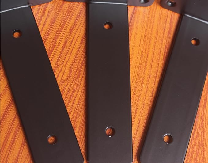 16 Pack - 6 inch Black Hidden L Shelf Bracket Iron Floating Shelf Brackets