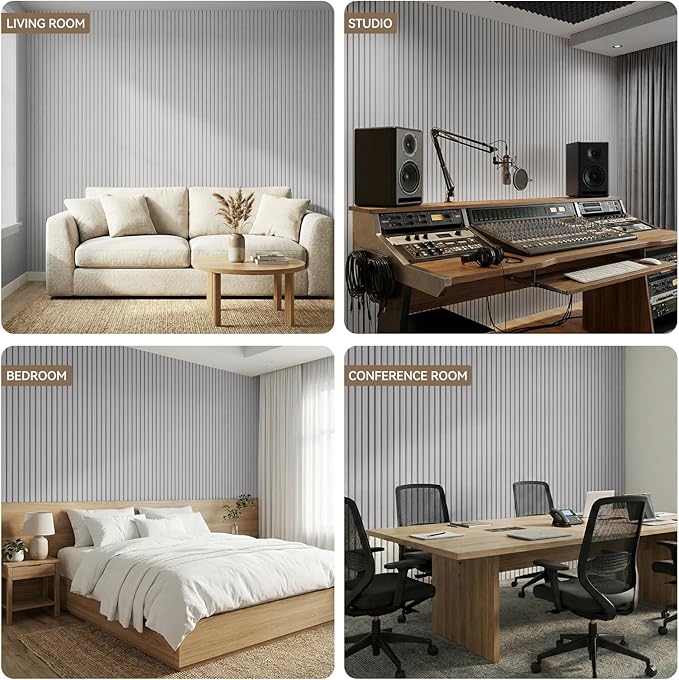 10Pack Large Acoustic Panels, Self-Adhesive Sound Panels Noise Reducing