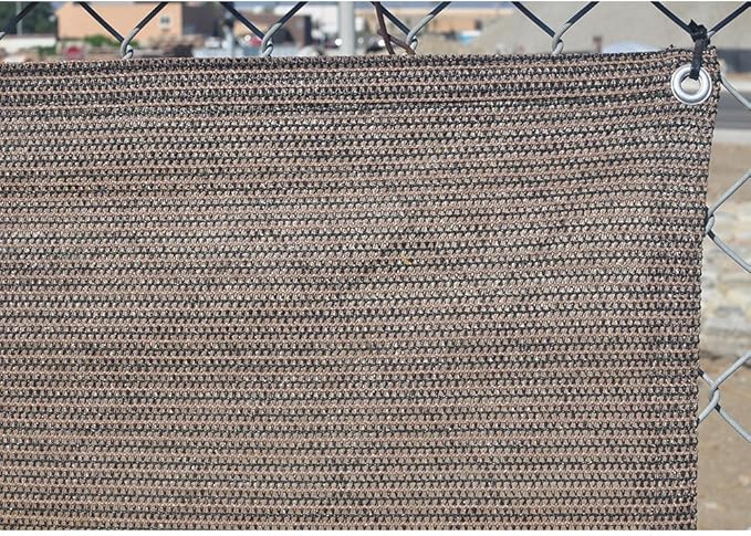 Alion Home© Elegant Privacy Screen Fence Mesh Windscreen for Backyard Deck Patio Balcony Pool Porch Railing 3 FT Height Brown/Mocha (3'x8')