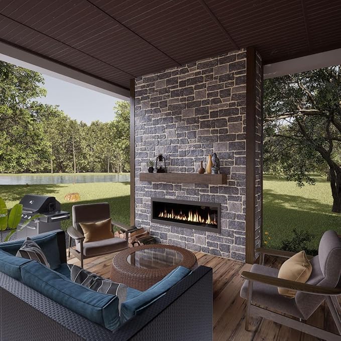 EverStone Cobblestone Faux Stone Panel, Oxford Terrace Color