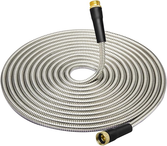Water Hoses 12 feet â 3/4'' Fittings, Flexible Garden Hoses for Garden Watering, Outdoor Cleaning, House Cleaning, Car Washing, Swimming Pool, Camping, Agricultural Irrigation, Dog Bathing