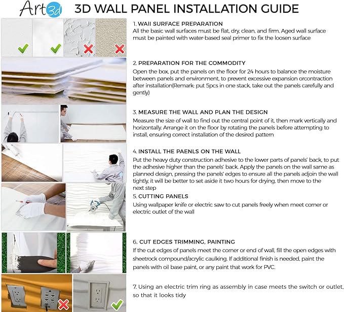Art3d PVC 3D Wall Panel Interlocked Circles in Matt White Cover 32 Sq.ft