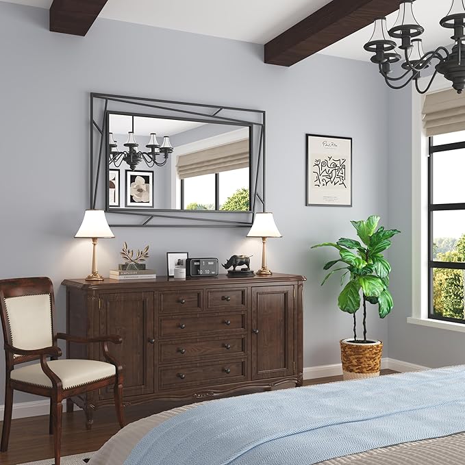 Rectangular Wall Mirror, Hang Horizontally or Vertically