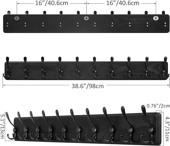 SKOLOO Coat Rack Wall Mounted