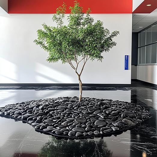 20 lbs Black River Rocks - Large Polished Black Pebbles for Plants & Garden Decorative Stones,2-3" Polished Pebbles for Landscaping, Fish Tanks, Flower Pots, Water Fountains