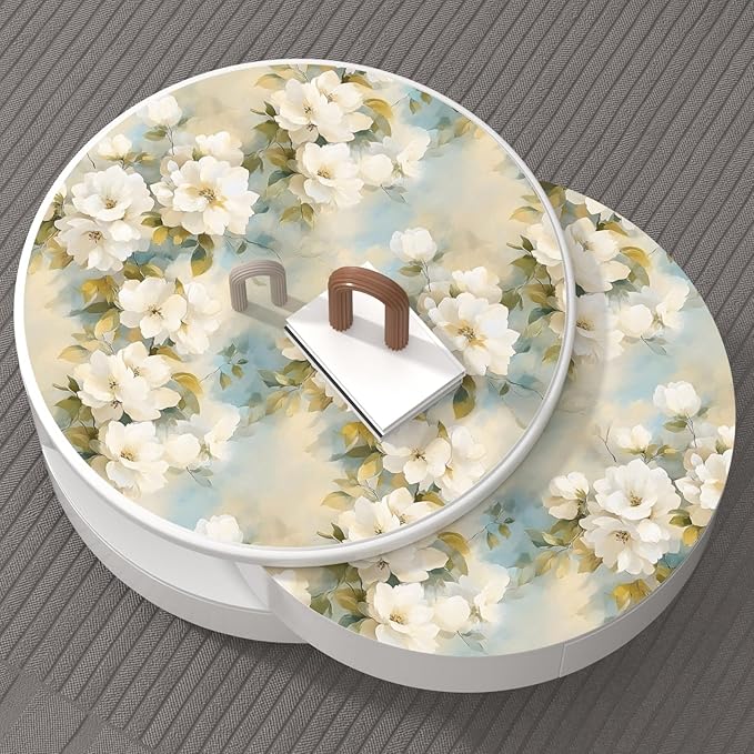 Floral Wallpaper Peel and Stick Vintage Beige Flowers Contact Paper Vinyl