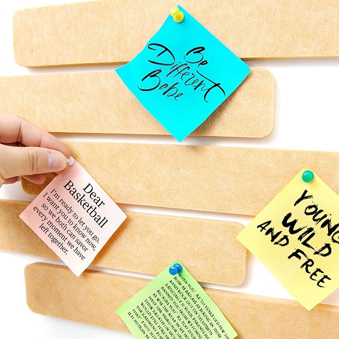 5 Pack Felt Pin Board Bar Strips Bulletin Board
