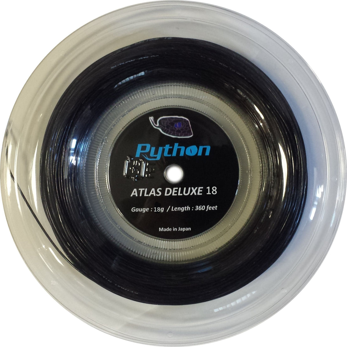 Python Atlas Deluxe Racquetball String Reel (Black, 18g) (360 ft.)