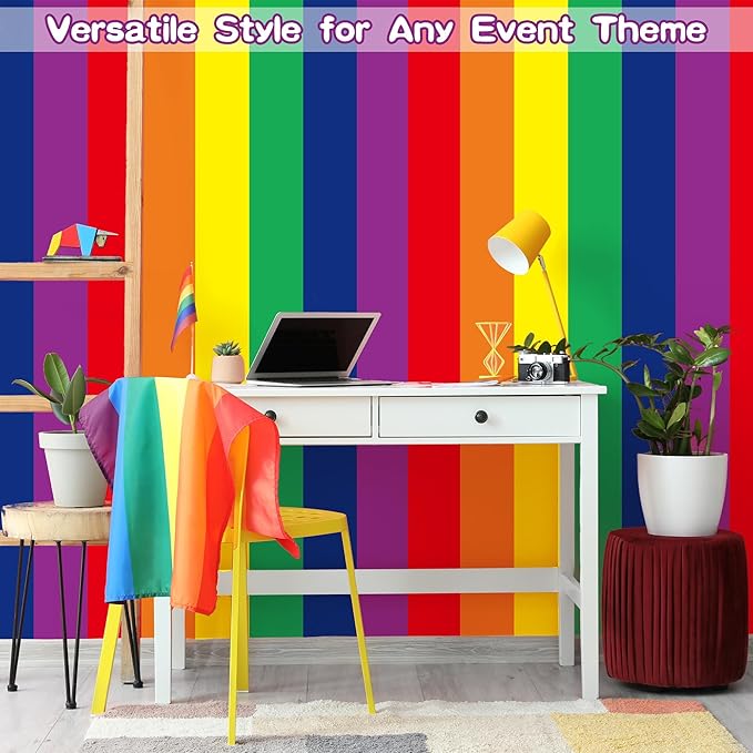 Kochorie 100 Ft x 54 Inch Rainbow Tablecloth Roll