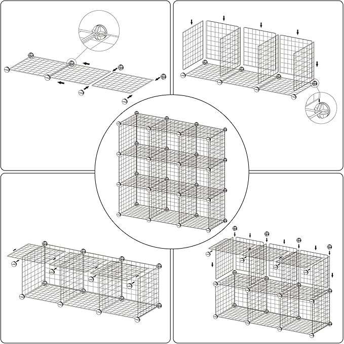 C&AHOME Wire Cube Storage, 9