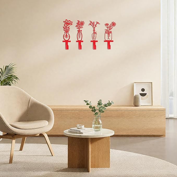 Decorative Wall Hooks, Metal Flowers Wall Decor