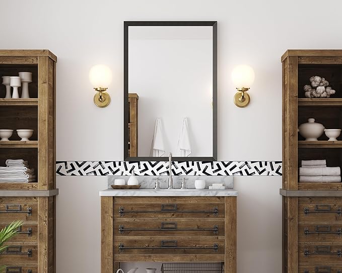 FLFK Black and White Design Wallpaper Border