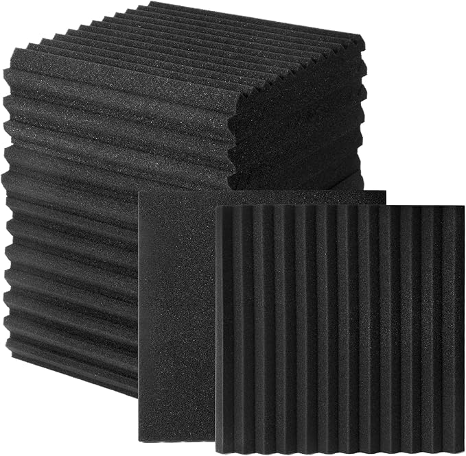 50 Pack Acoustic Foam Panels 1" X 12" X 12" Wedge Soundproof Studio Foam