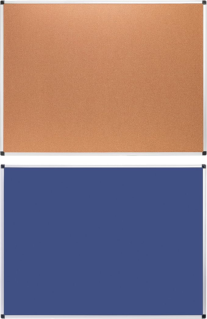 Amazon Basics Rectangular Bulletin Board, Cork Board