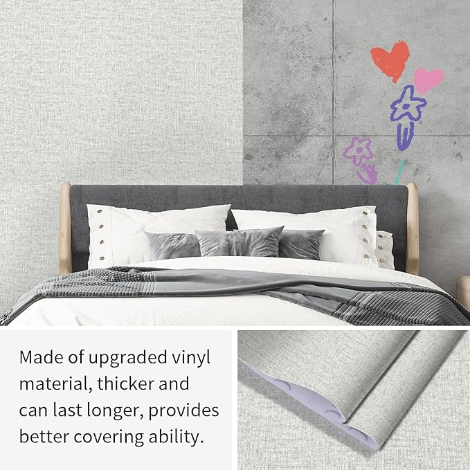 Grasscloth Peel and Stick Wallpaper, Waterproof Self Adhesive Removable Vinyl