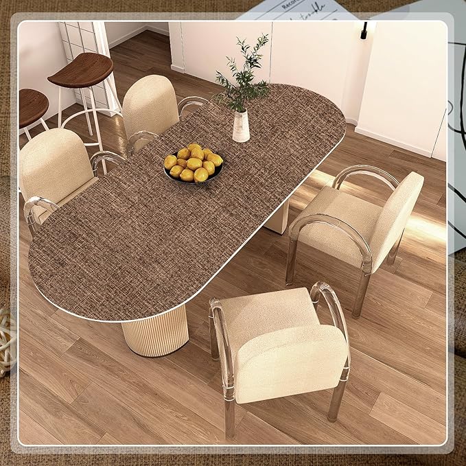 Amiya Grasscloth Brown Wallpaper Peel and Stick Faux Fabric Linen Contact Paper