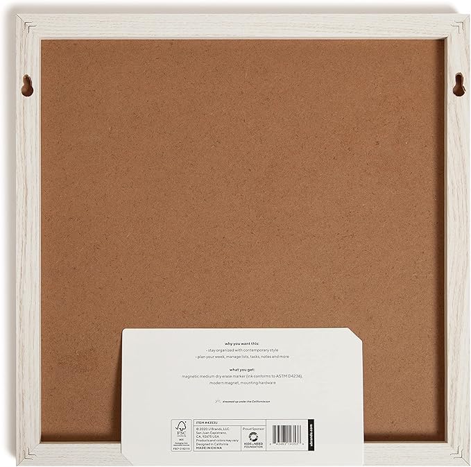 U Brands Rustic Monthly Dry Erase Board