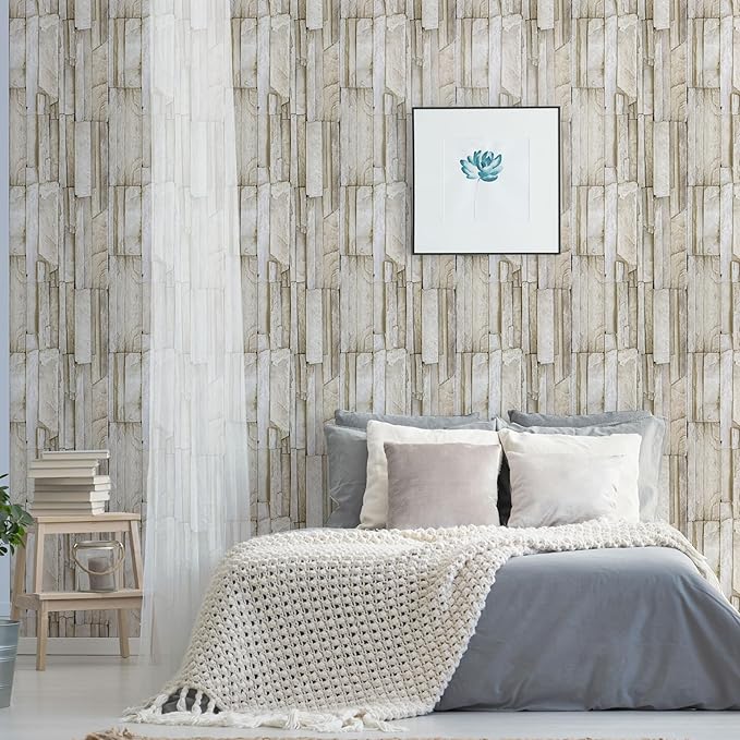 Main Street Peel and Stick Wallpaper Eco-Friendly Sheets 12 Pack, 11 X 16 Inch