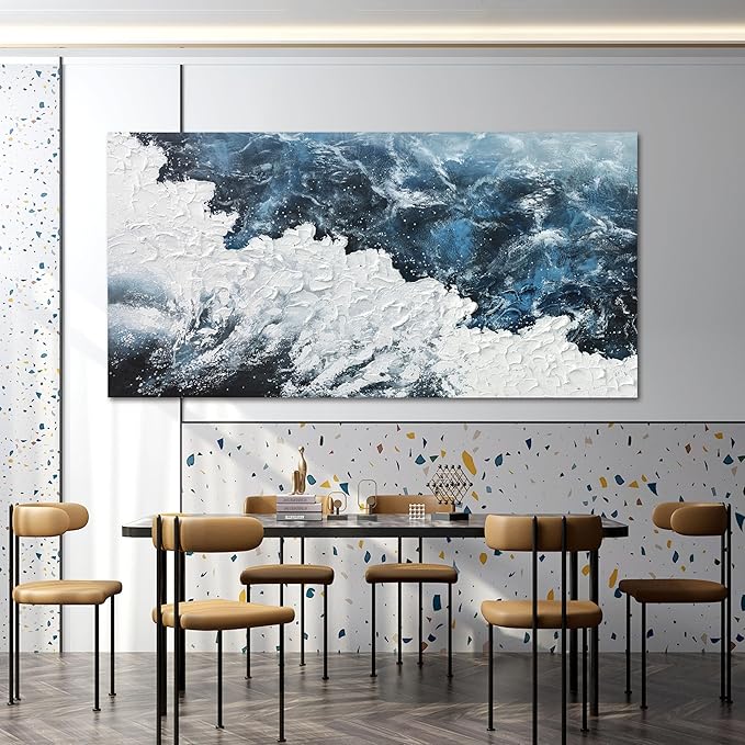 Canvas Wall Art Decor Large Blue White Wall Art Prints Abstract Canvas Wall
