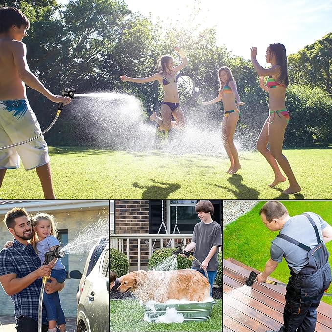150 ft Stainless Steel Garden Hose - 2026 New Technology Metal Water Garden Hoses with 3/4" Solid Fitting - Lightweight,Ultra Flexible,Durable,Kink-Less Watering Pipes Garden Hoses For Yard, Outdoor