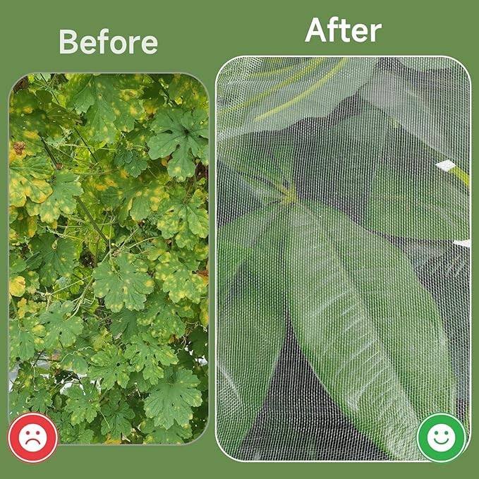 Bird Netting for Blueberry Bushes, 3 Pack 3.2 X 2.6 Ft Cicada Netting for Fruit Trees, Blueberry Bush Netting Cover, Protective Garden Plant Covers for Tomatoes, Flowers, Vegetables