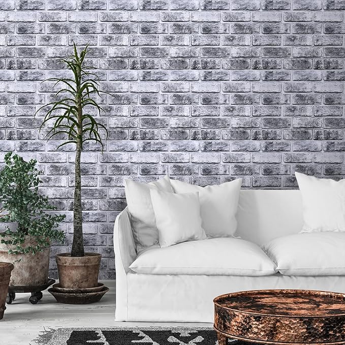 Commomy 3D Faux Brick Wall Panels Peel and Stick