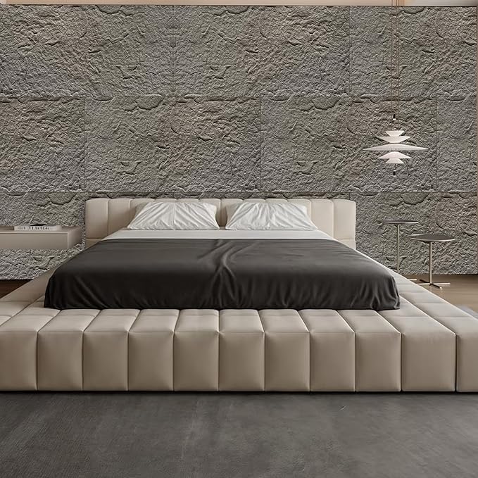 3D Faux Stone Wall Panels, Lightweight & Waterproof Accent Marble Stone Skin