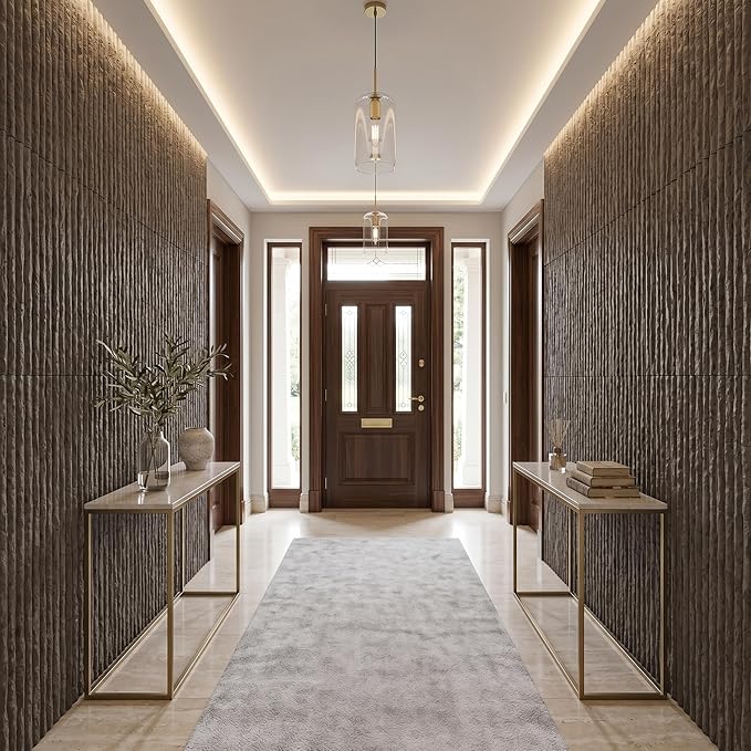 3D Faux Stone Wall Panels, Lightweight & Waterproof Accent Marble Flowing Stone