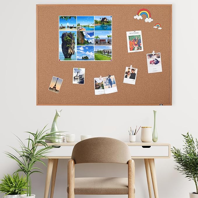 Mr. Pen- Cork Notice Board, 48 X 36 Inches, Cork Bulletin Board
