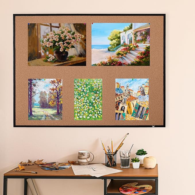 Mr. Pen- Cork Notice Board, 36 X 24 Inches, Cork Bulletin Board