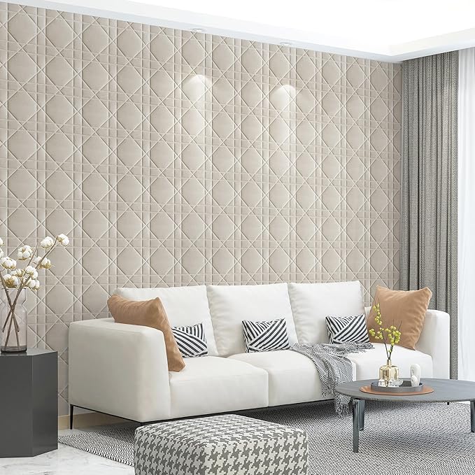 Velvet 3D wall Panels for Interior wall Decor Peel and Stick, Soundproof