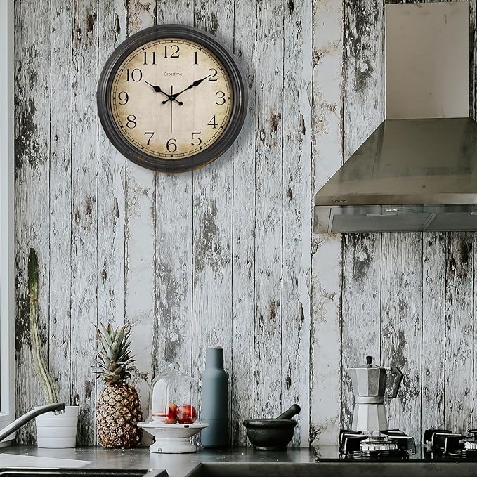 Crosstime 16 Inch Large Vintage Wall Clock