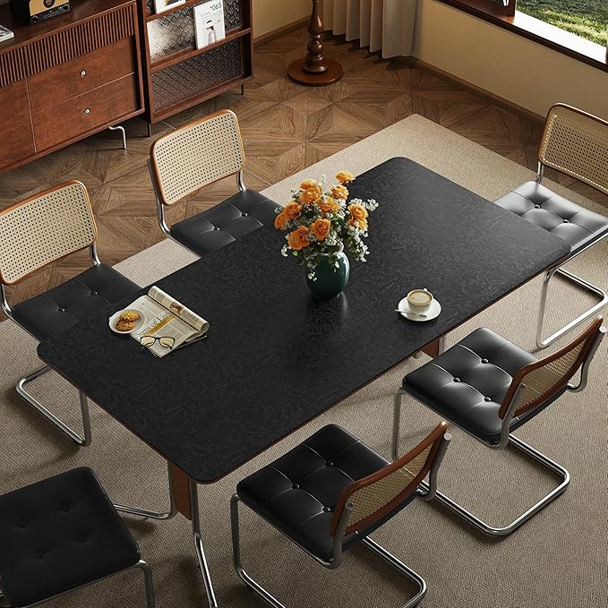 Abyssaly Black Textured Peel and Stick Wallpaper