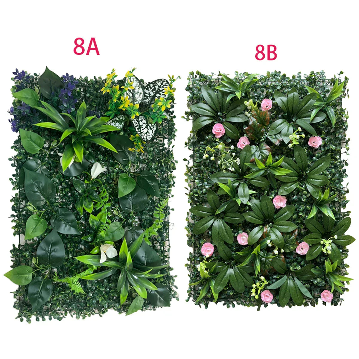 Green Plant Wall Panels Artificial Plant Wall Decoration Biological Plant Wall for Outdoor Garden Wedding Wall Fence Decoration