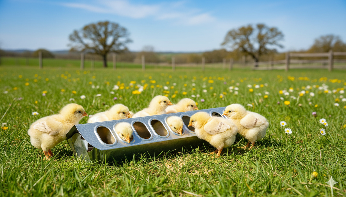 Miller 12" Galvanized Slide Top Poultry Chicken Feeder Metal