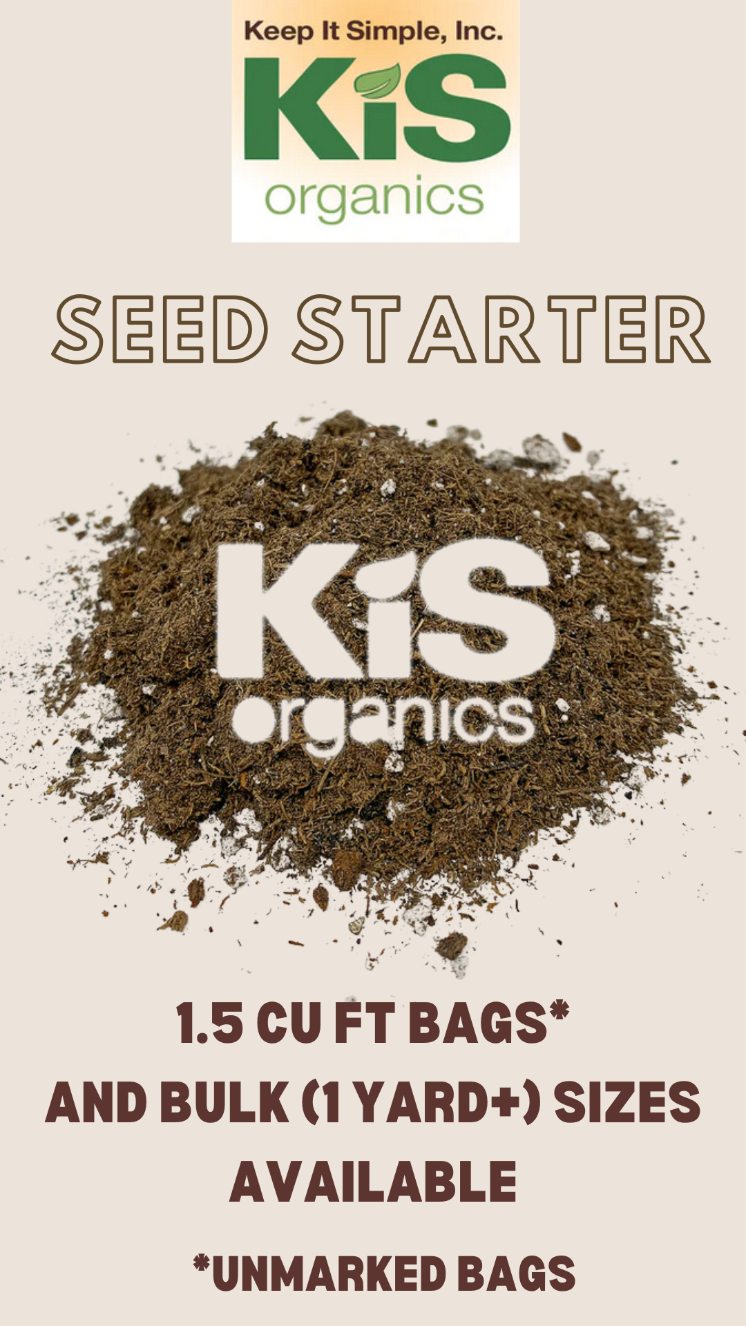KIS Organics Seed Starter Mix