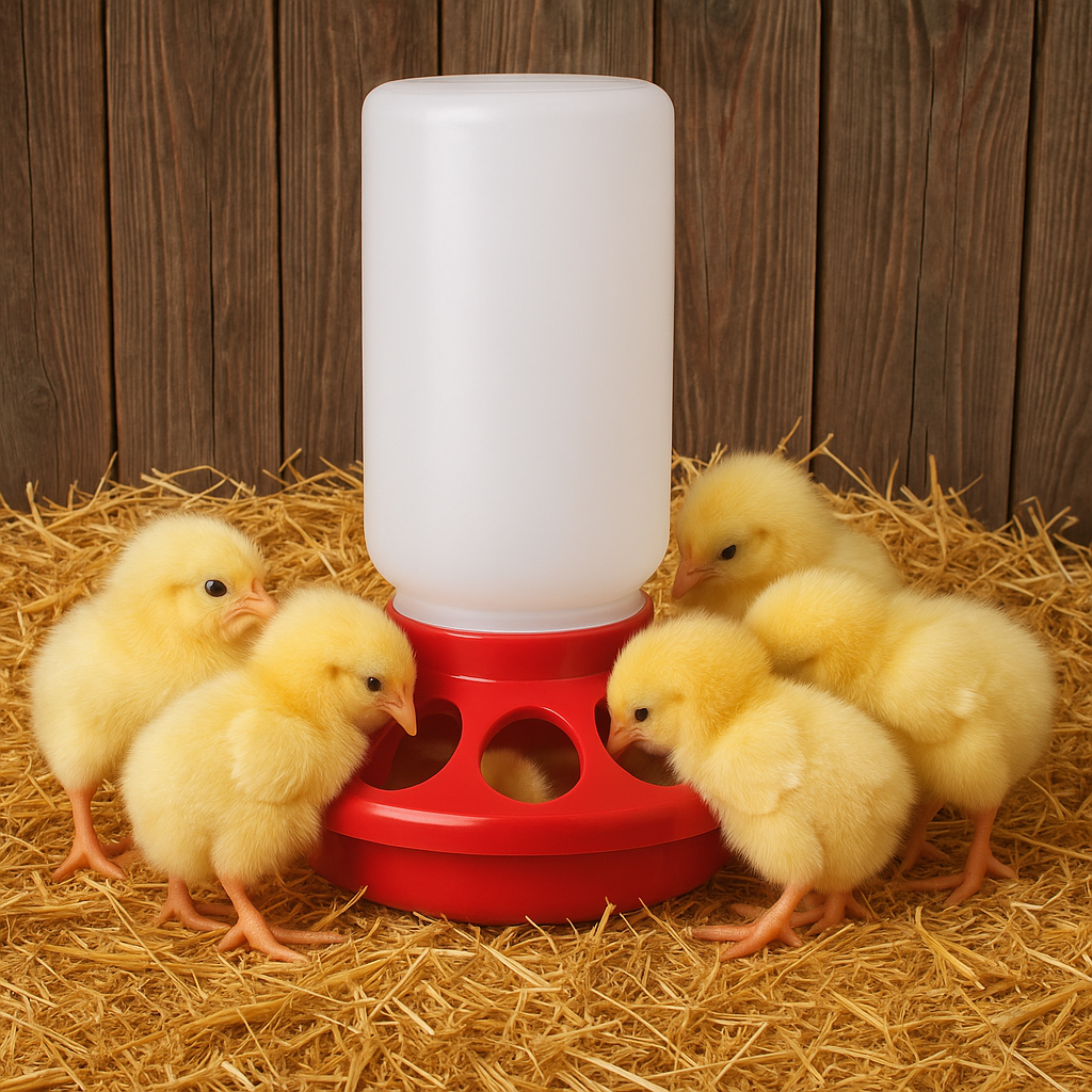 Little Giant Poultry Chicken 1 QT Plastic Feeder Set / Water Set/ Replacement