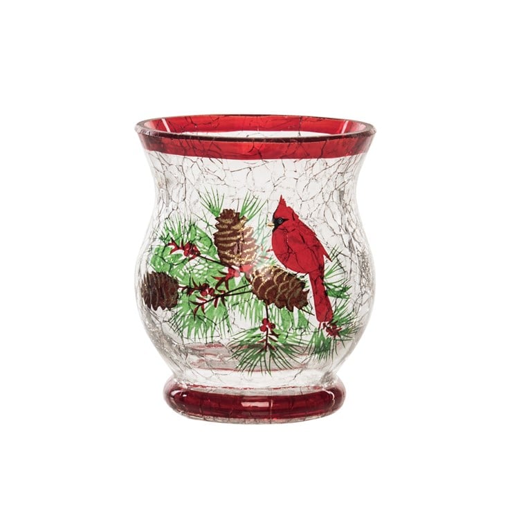 Cardinal Glass Votive/Tealight Holder