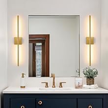 Morauroral 36 Inch Battery Operated Wall Sconces Set of 2, Dimmable Battery