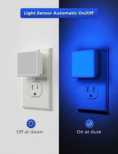 L LOHAS LED Blue Night Lights Plug into Wall 2-Pack, 0.3W Plug in Night Light