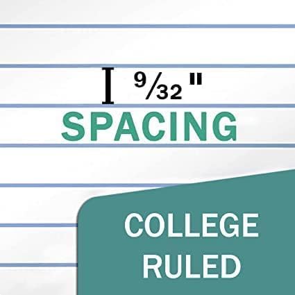 Rosmonde Loose Leaf Paper Bulk, 3600 Sheets, 24 Pack, College Ruled Sheets, 8 x 10.5", 150 Sheets/Pack, 3 Hole Punch, Bulk Notebook Paper, Filler Sheets, Fits Standard Binders, Fights Ink Bleed, White