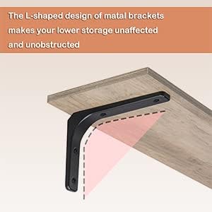 DINZI LVJ Long Wall Shelves, 39.4Inch Wall Mounted Shelves Set of 2, Extra